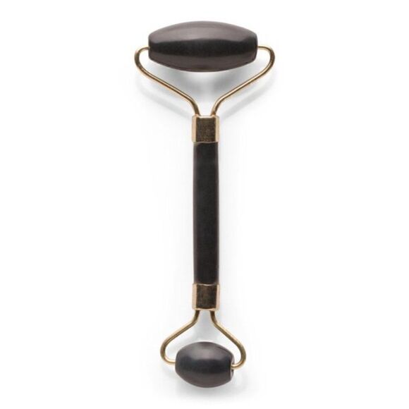 Black Obsidian Double-sided Facial Roller Massager by Vivitar NEW WITH BOX - Picture 2 of 5